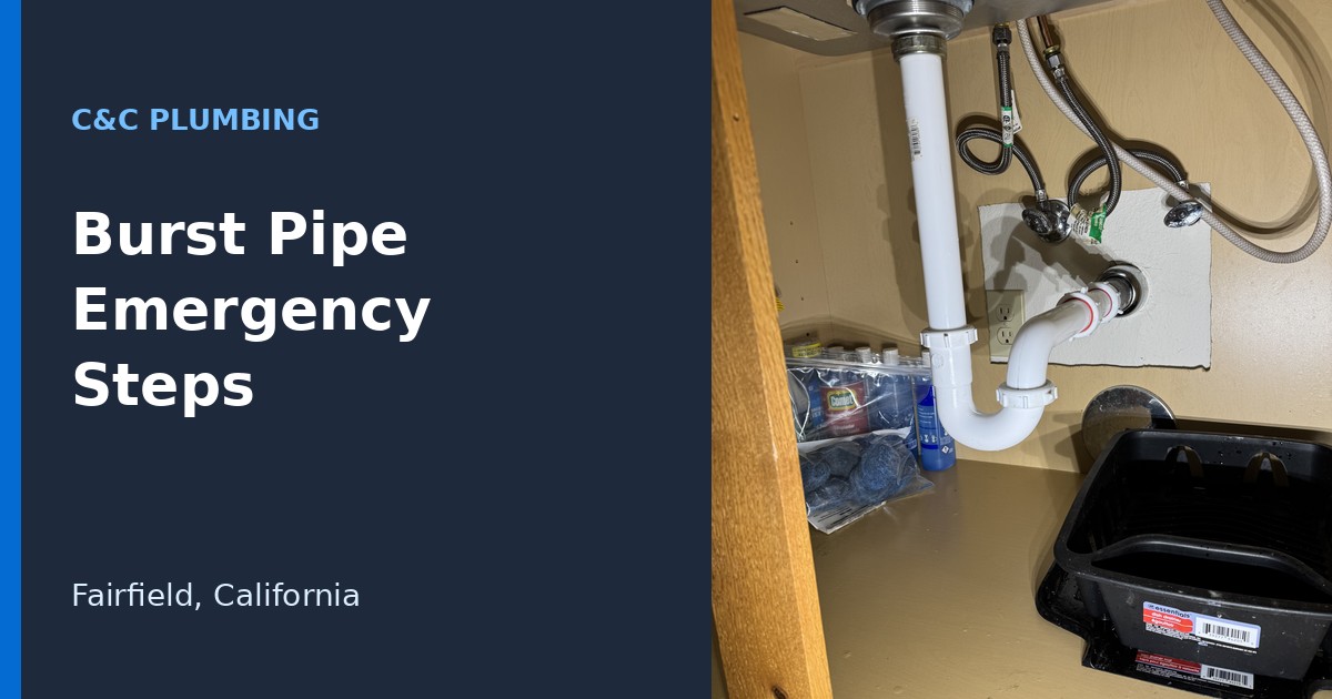 What to Do When a Pipe Bursts in Your Fairfield Home