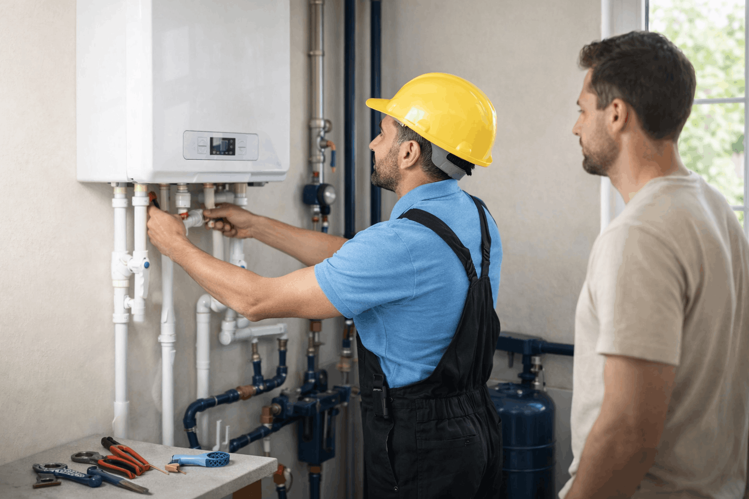 2026 04 candcplumbingca.com img plumber installing water heater v1.jpg